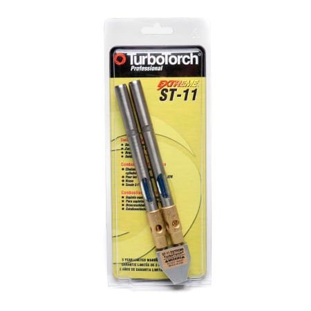 Esab Welding & Cutting TurboTorch® Extreme® STK Replacement Tips, ST-11 Double Barrel Tip, Brass/Alloy 0386-1282